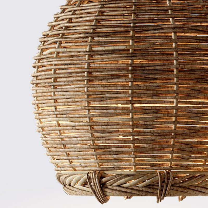 Retro Small Rattan Dining Pendant