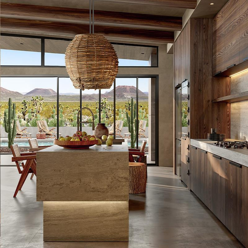Retro Small Rattan Dining Pendant