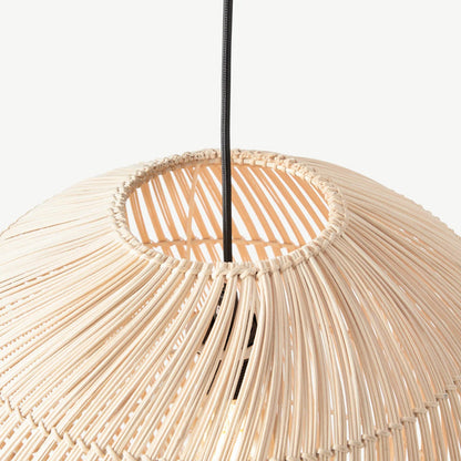 Hand-Woven Rattan Globe Orb Pendant