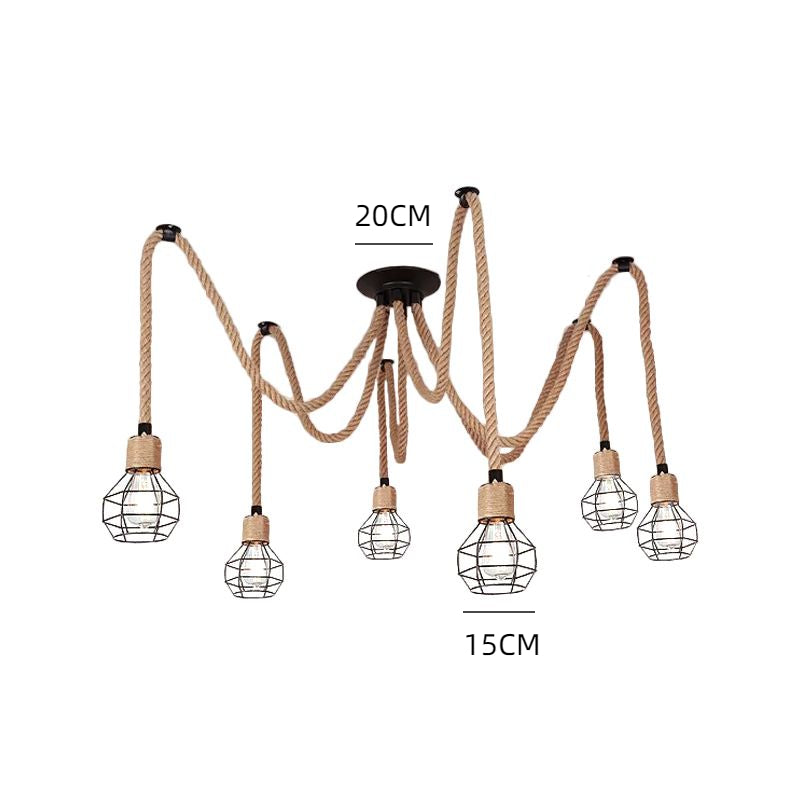 Hemp Rope Spider Chandelier