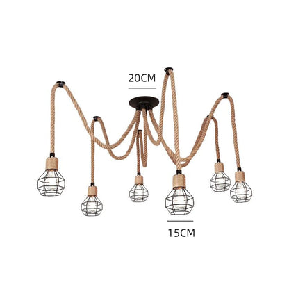 Hemp Rope Spider Chandelier
