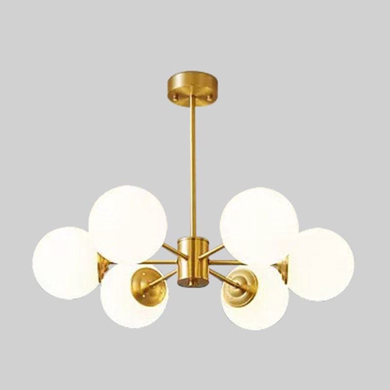 Brass Molecular Sputnik Chandelier