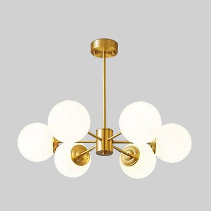 Brass Molecular Sputnik Chandelier