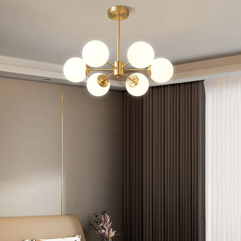 Brass Molecular Sputnik Chandelier