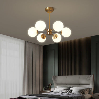 Brass Molecular Sputnik Chandelier