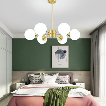 Brass Molecular Sputnik Chandelier