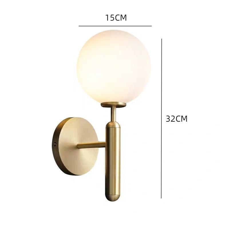 Milk Glass Globe Wall Sconce