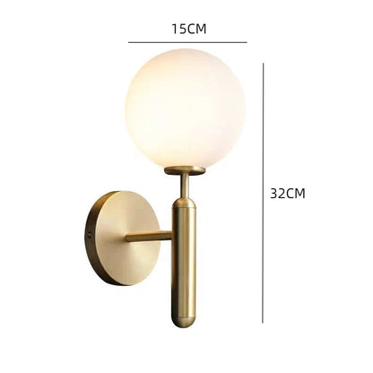Milk Glass Globe Wall Sconce