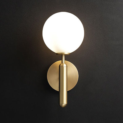 Milk Glass Globe Wall Sconce