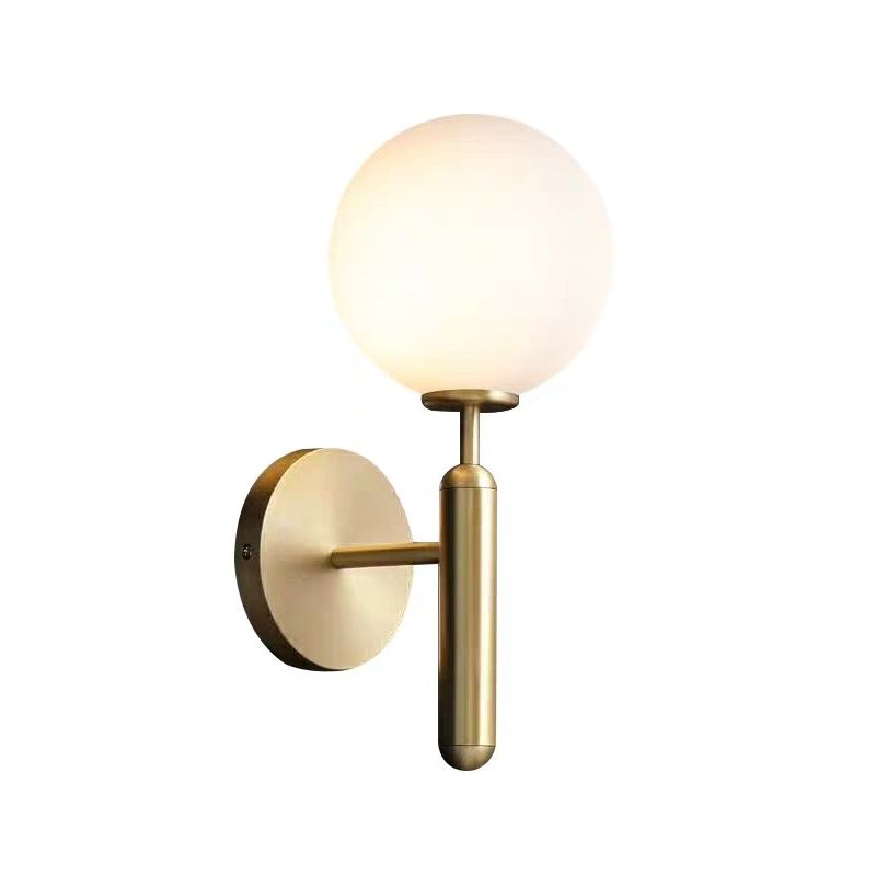 Milk Glass Globe Wall Sconce