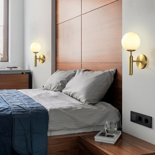 Milk Glass Globe Wall Sconce