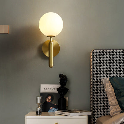 Milk Glass Globe Wall Sconce