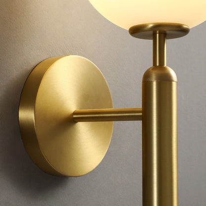 Milk Glass Globe Wall Sconce
