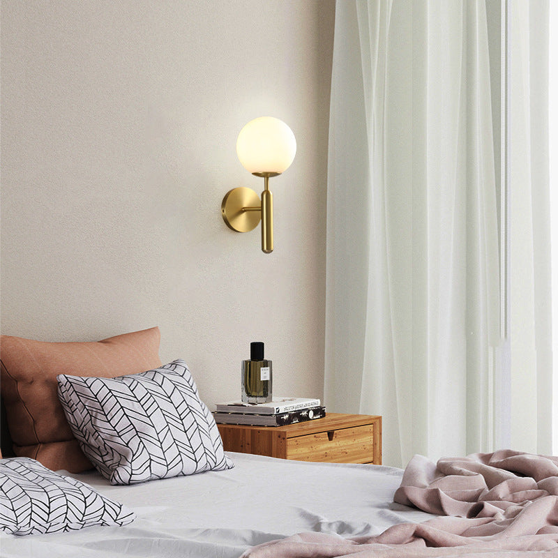 Milk Glass Globe Wall Sconce