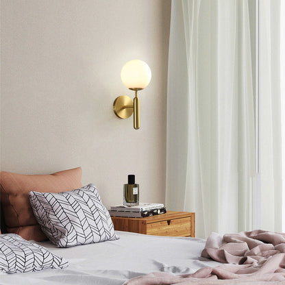 Milk Glass Globe Wall Sconce