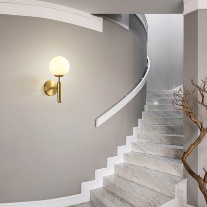 Milk Glass Globe Wall Sconce