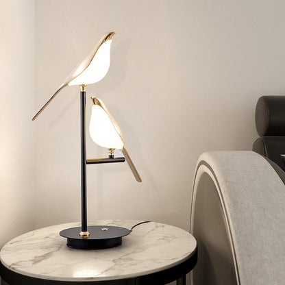 Golden Bird Rotating Table Lamp