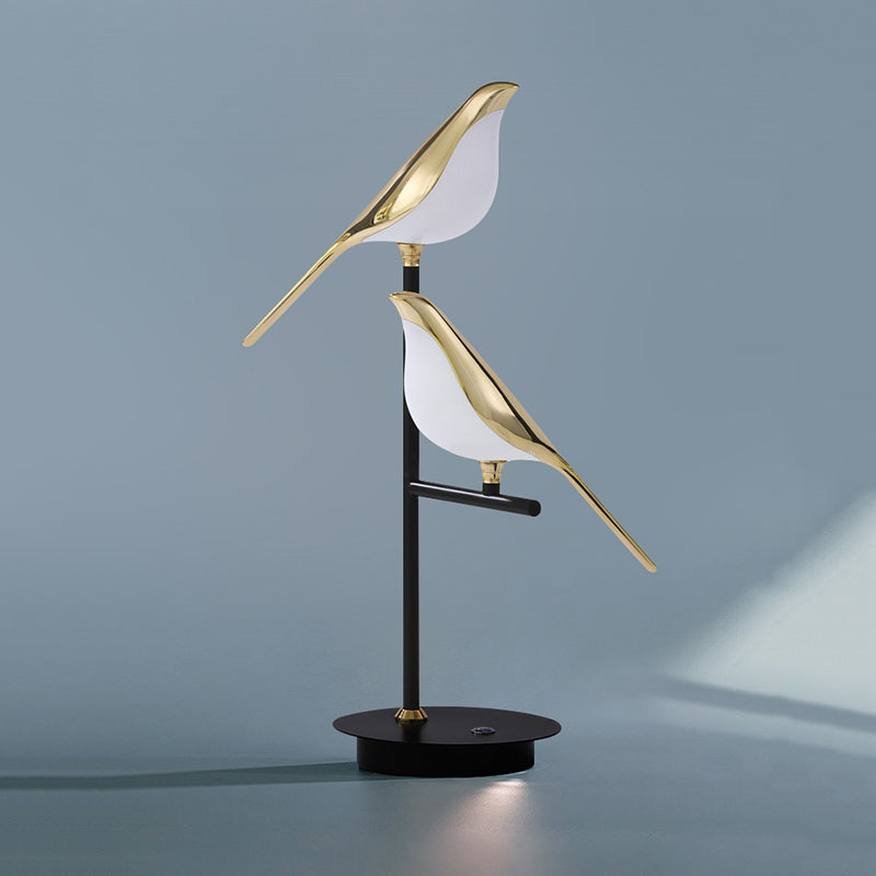 Golden Bird Rotating Table Lamp