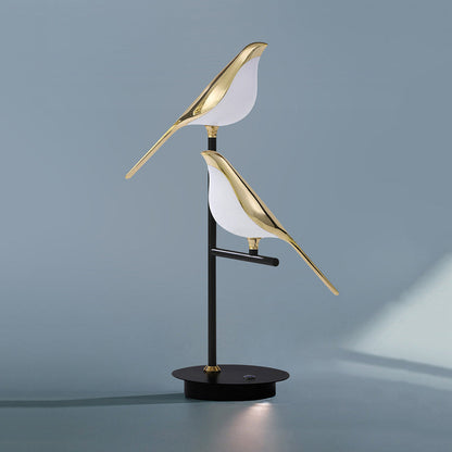 Golden Bird Rotating Table Lamp