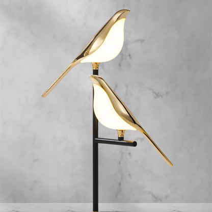 Golden Bird Rotating Table Lamp