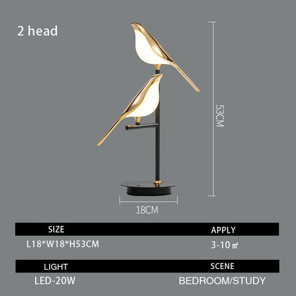 Golden Bird Rotating Table Lamp