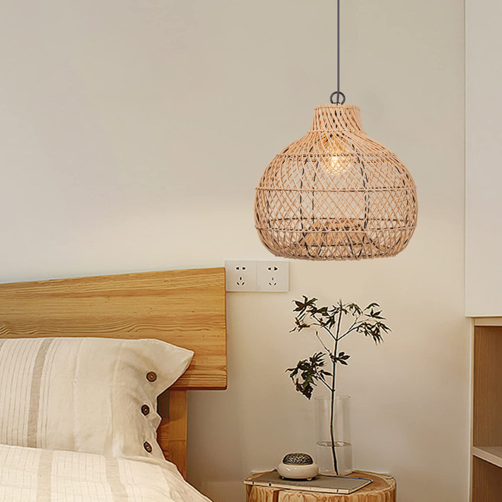 Wicker Farmhouse Kitchen Pendant Shade
