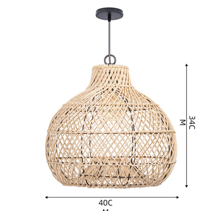 Wicker Farmhouse Kitchen Pendant Shade