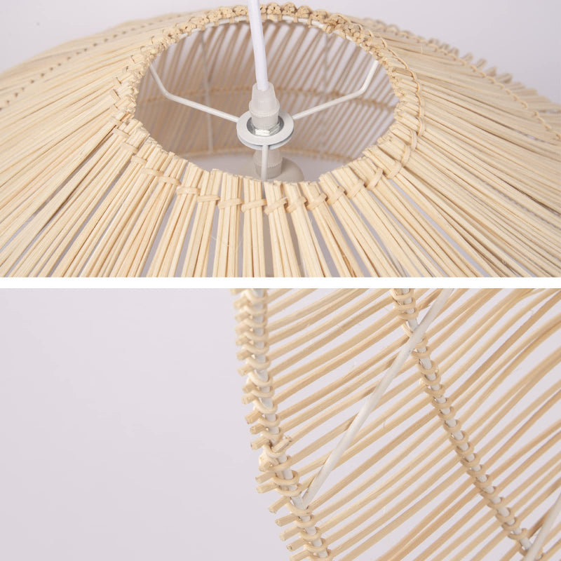 Handmade Round Wicker Hanging Lamp