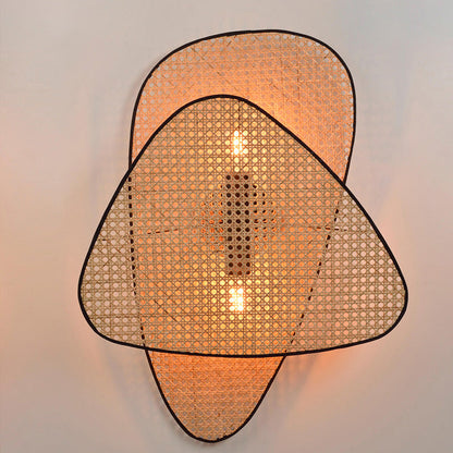 Rattan Caning Bedside Wall Lamp