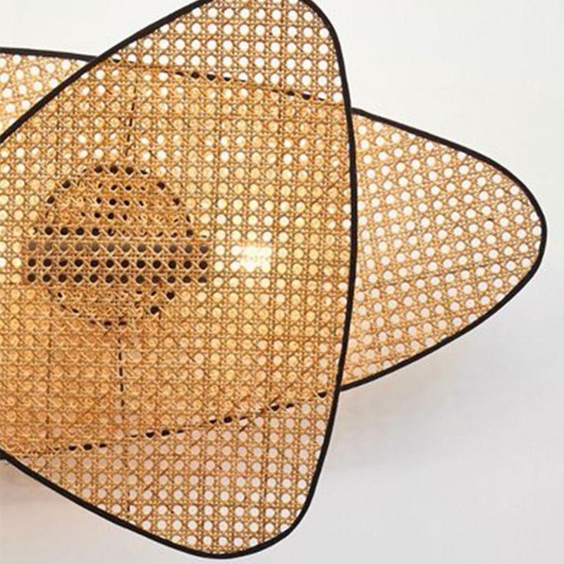 Rattan Caning Bedside Wall Lamp