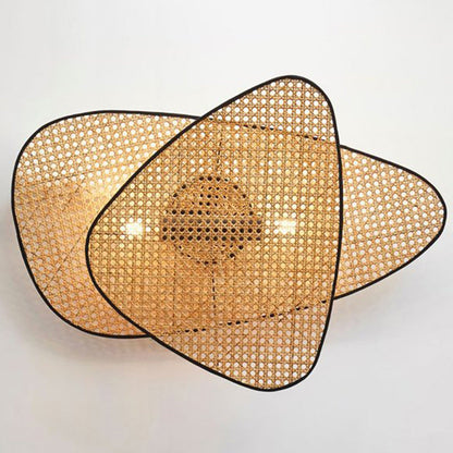 Rattan Caning Bedside Wall Lamp