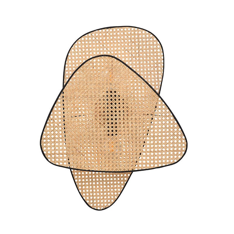 Rattan Caning Bedside Wall Lamp