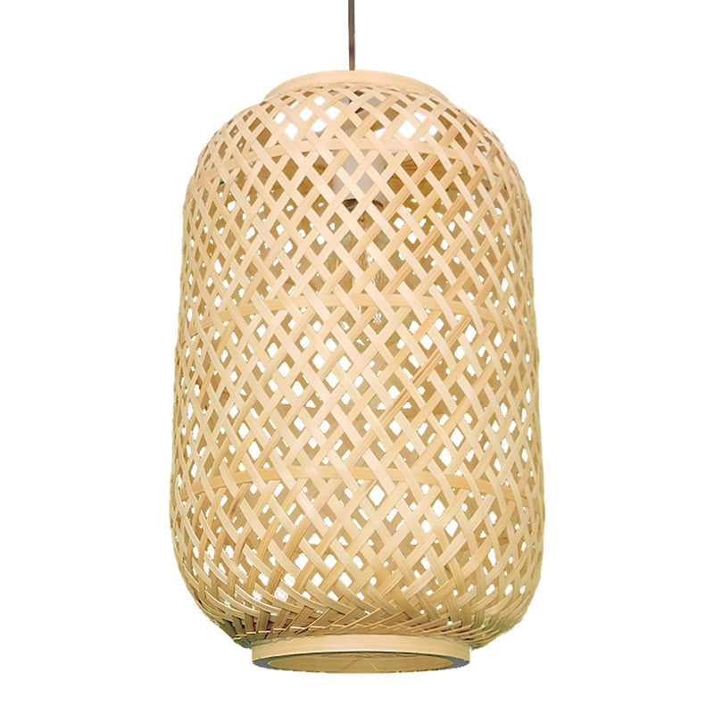 Bamboo Lantern Pendant Shade, 25x40cm
