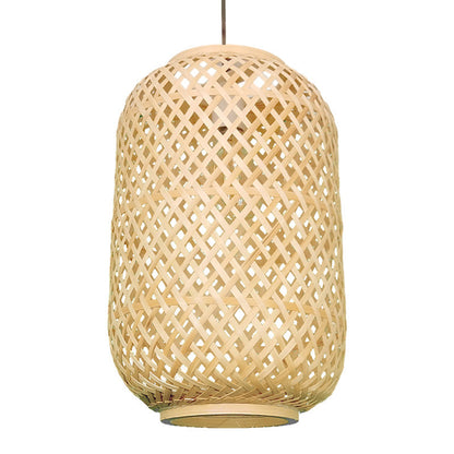 Bamboo Lantern Pendant Shade, 25x40cm