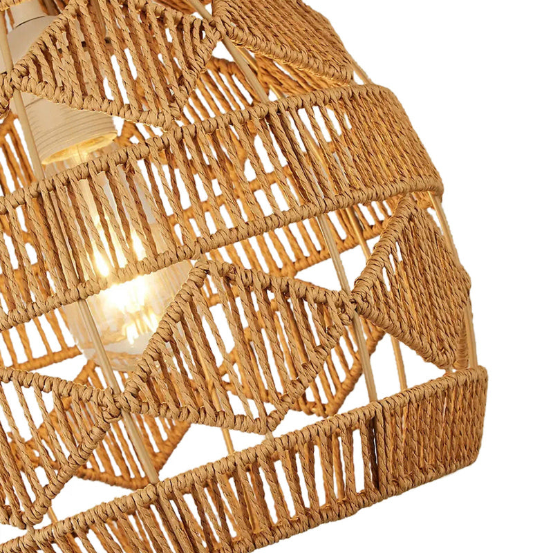 Hand-Woven Rope Diamond Pendant Light