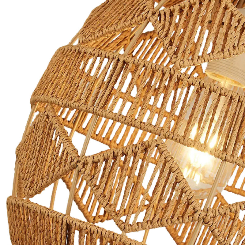 Hand-Woven Rope Diamond Pendant Light