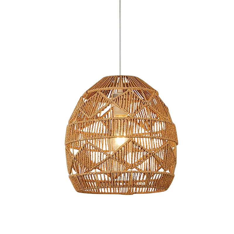 Hand-Woven Rope Diamond Pendant Light