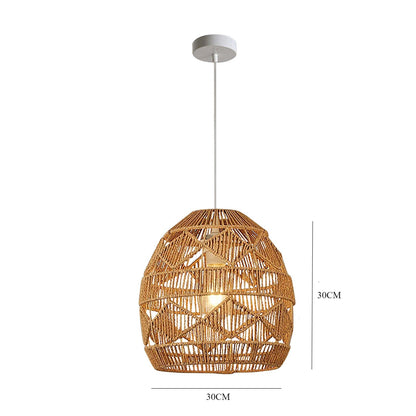 Hand-Woven Rope Diamond Pendant Light
