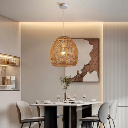 Hand-Woven Rope Diamond Pendant Light
