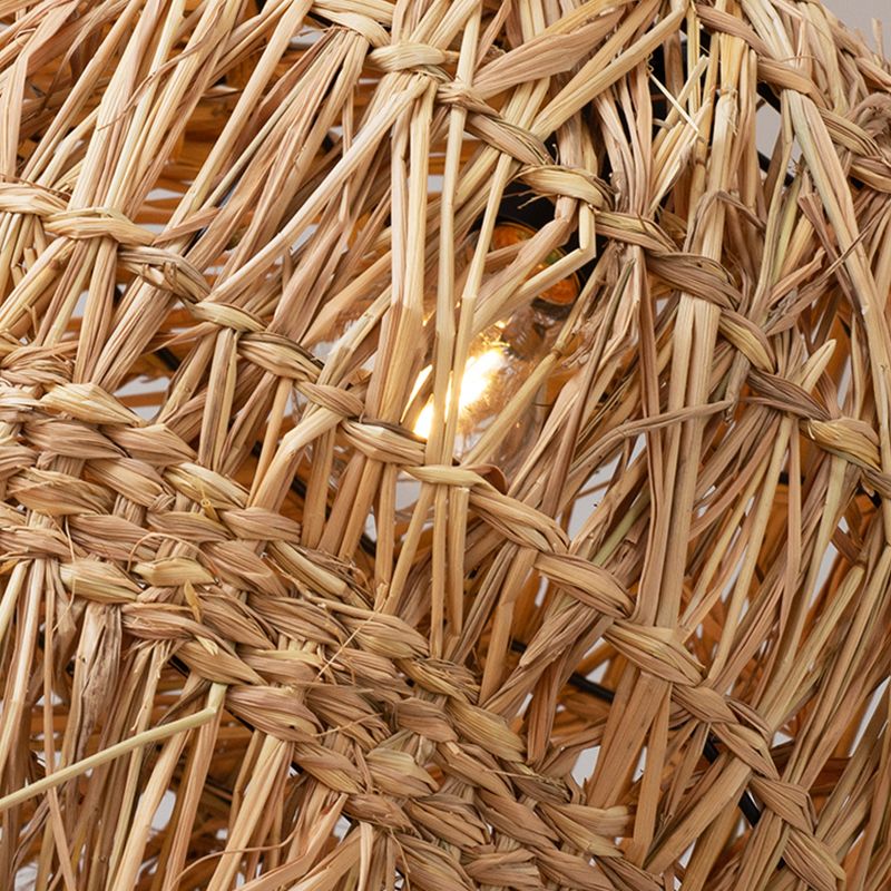 Long Fringe Bamboo Pendant Light