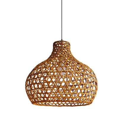 Wicker Jar Lantern Pendant Light