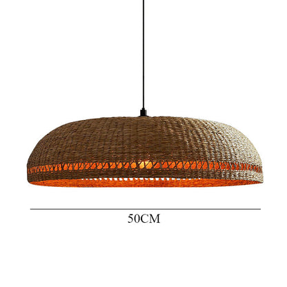 Retro Handwoven Rattan Pendant Lamp