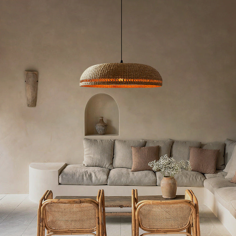 Retro Handwoven Rattan Pendant Lamp