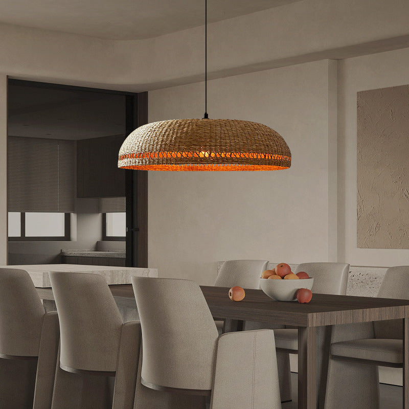 Retro Handwoven Rattan Pendant Lamp