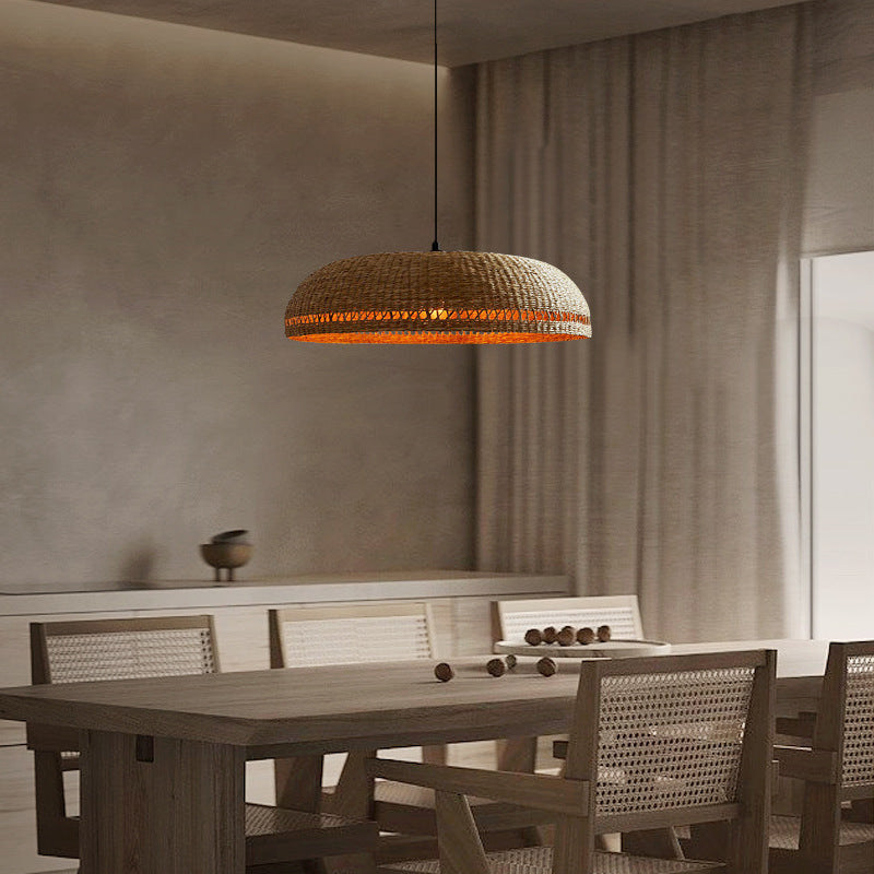 Retro Handwoven Rattan Pendant Lamp