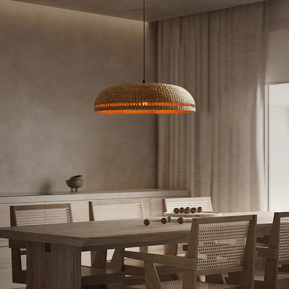 Retro Handwoven Rattan Pendant Lamp