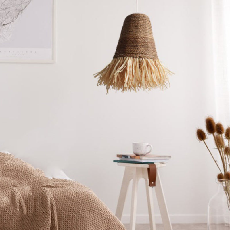 Seagrass Fringe Pendant Light