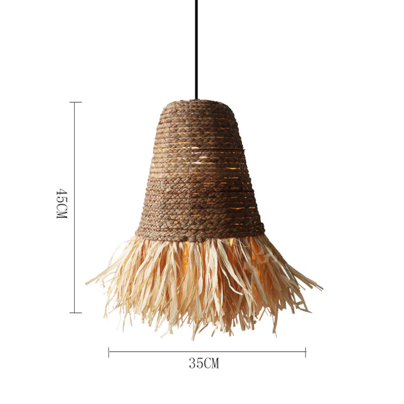 Seagrass Fringe Pendant Light