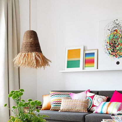 Seagrass Fringe Pendant Light