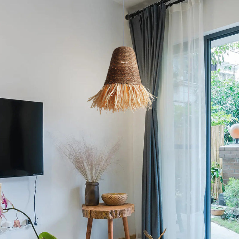 Seagrass Fringe Pendant Light